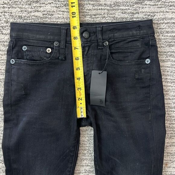 NWT R13 Allison Skinny Stratford Black Distressed Size 25 - Picture 10 of 16